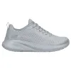 Women's Wide Fit Skechers Bobs Squad Chaos Face Off 117209 Vegan Trainers - Light Grey sold by Wide Fit Shoes