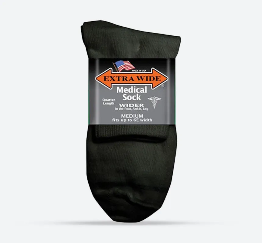 Men's Extra Wide 5821 Quarter Medical Socks sold by Wide Fit Shoes