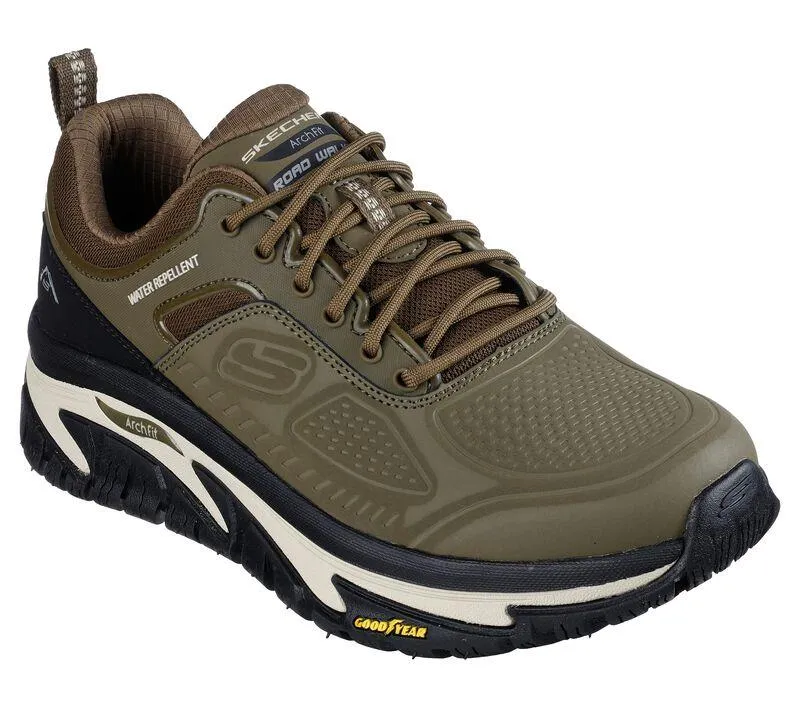 Men's Wide Fit Skechers 237333 Relaxed Fit Road Walker Recon Good Year Trainers - Olive/Black sold by Wide Fit Shoes product image thumbnail 3