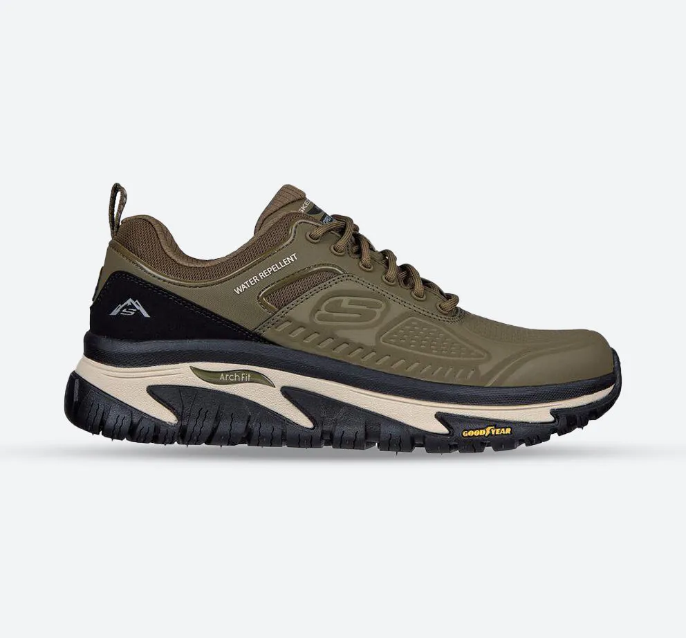 Men's Wide Fit Skechers 237333 Relaxed Fit Road Walker Recon Good Year Trainers - Olive/Black sold by Wide Fit Shoes