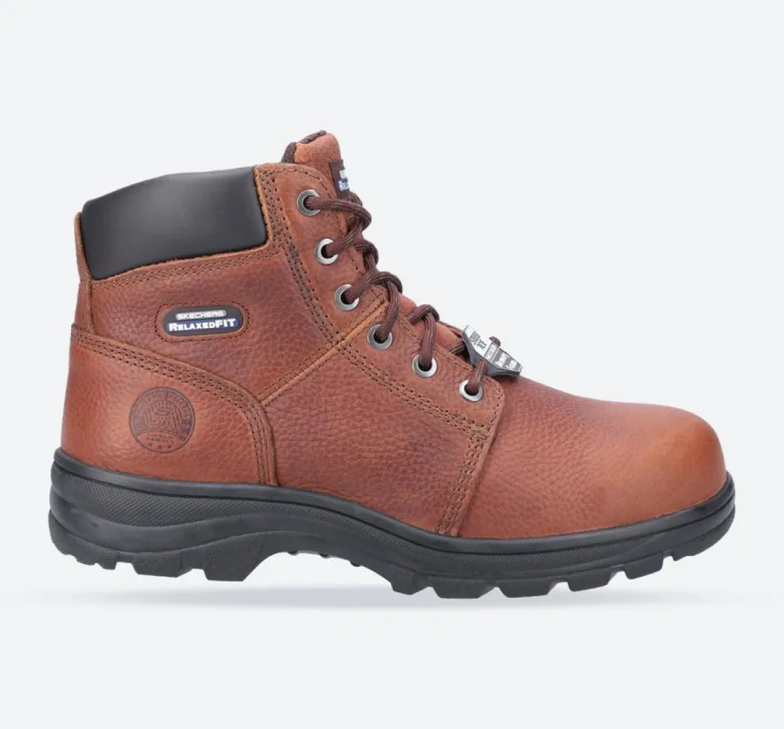Men's Wide Fit Skechers 77009EC Workshire Safety Boots sold by Wide Fit Shoes