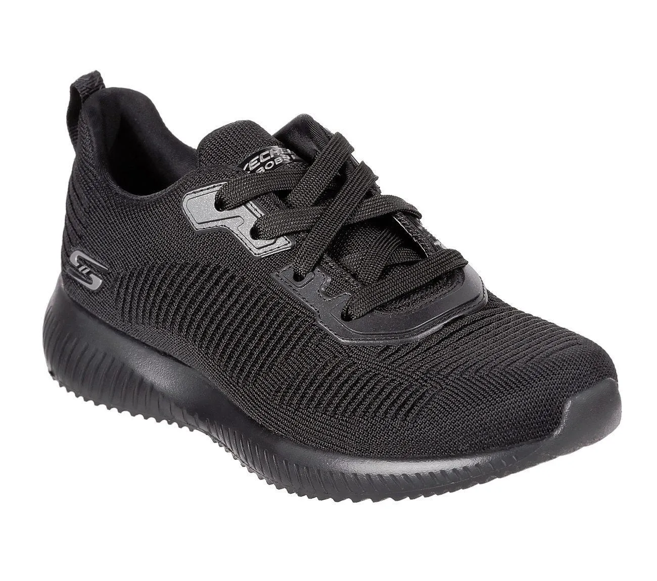 Womens Wide Fit Skechers 32504 Bobs Tough Talk Trainers - Black sold by Wide Fit Shoes product image thumbnail 3
