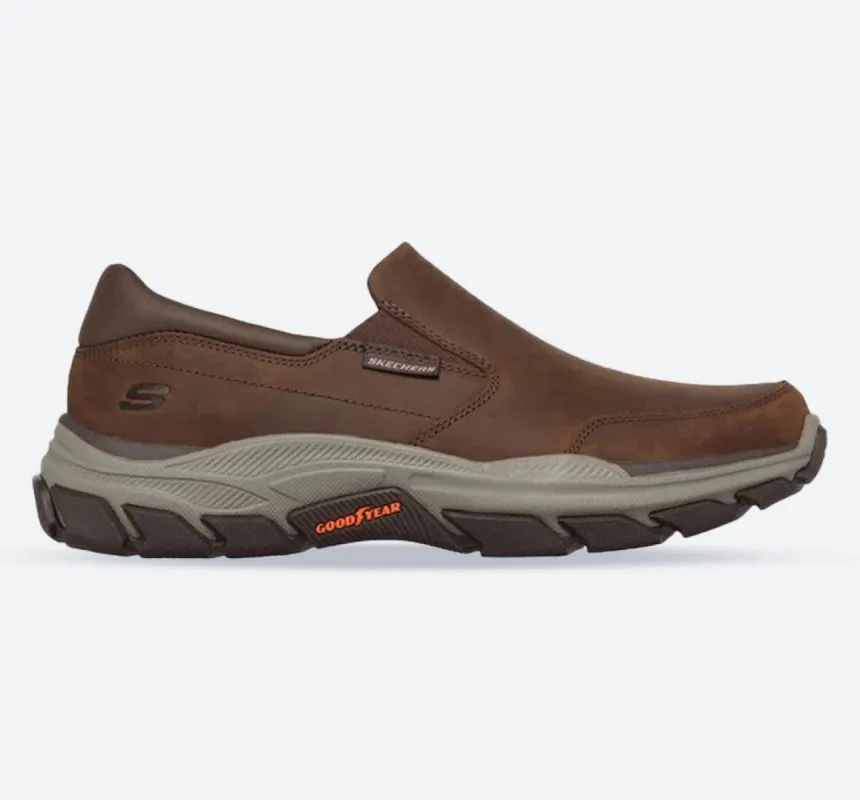 Men's Wide Fit Skechers 204480 Respected Calum Walking Trainers - Cocoa sold by Wide Fit Shoes