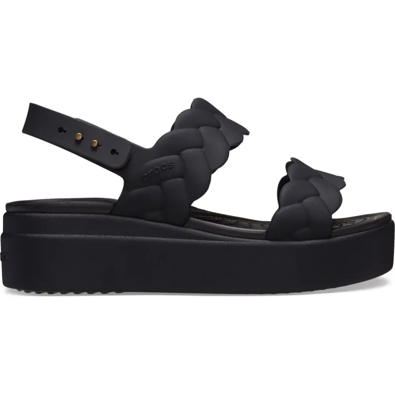 Women's Wide Fit Crocs 209977 Brooklyn Low Wedge Woven Sandals sold by Wide Fit Shoes