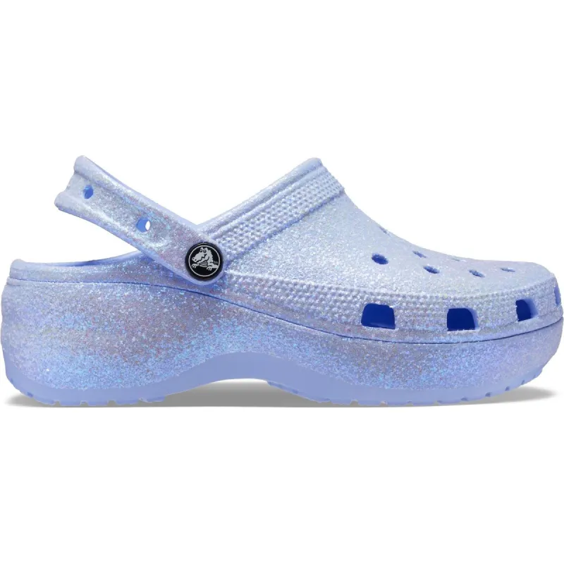 Women's Crocs 207241 Classic Platform Glitter Clog Sandals sold by Wide Fit Shoes