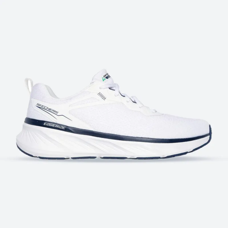Men's Relaxed Fit Skechers 232836 Edgeride Exxo Trainers - White Navy sold by Wide Fit Shoes