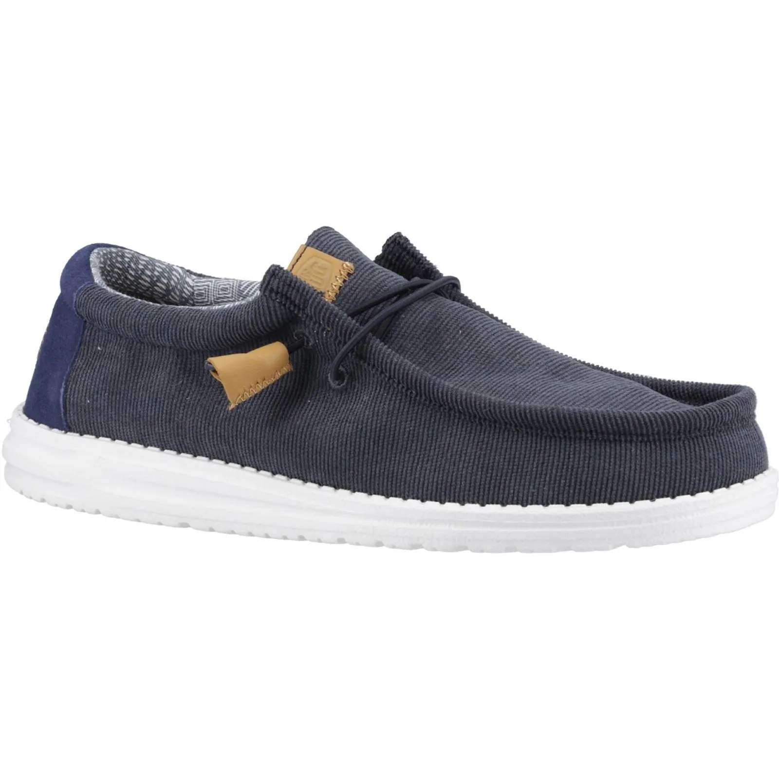 Men's Heydude 40163 Wally Corduroy Classic Slip On Shoes - Navy sold by Wide Fit Shoes product image thumbnail 3