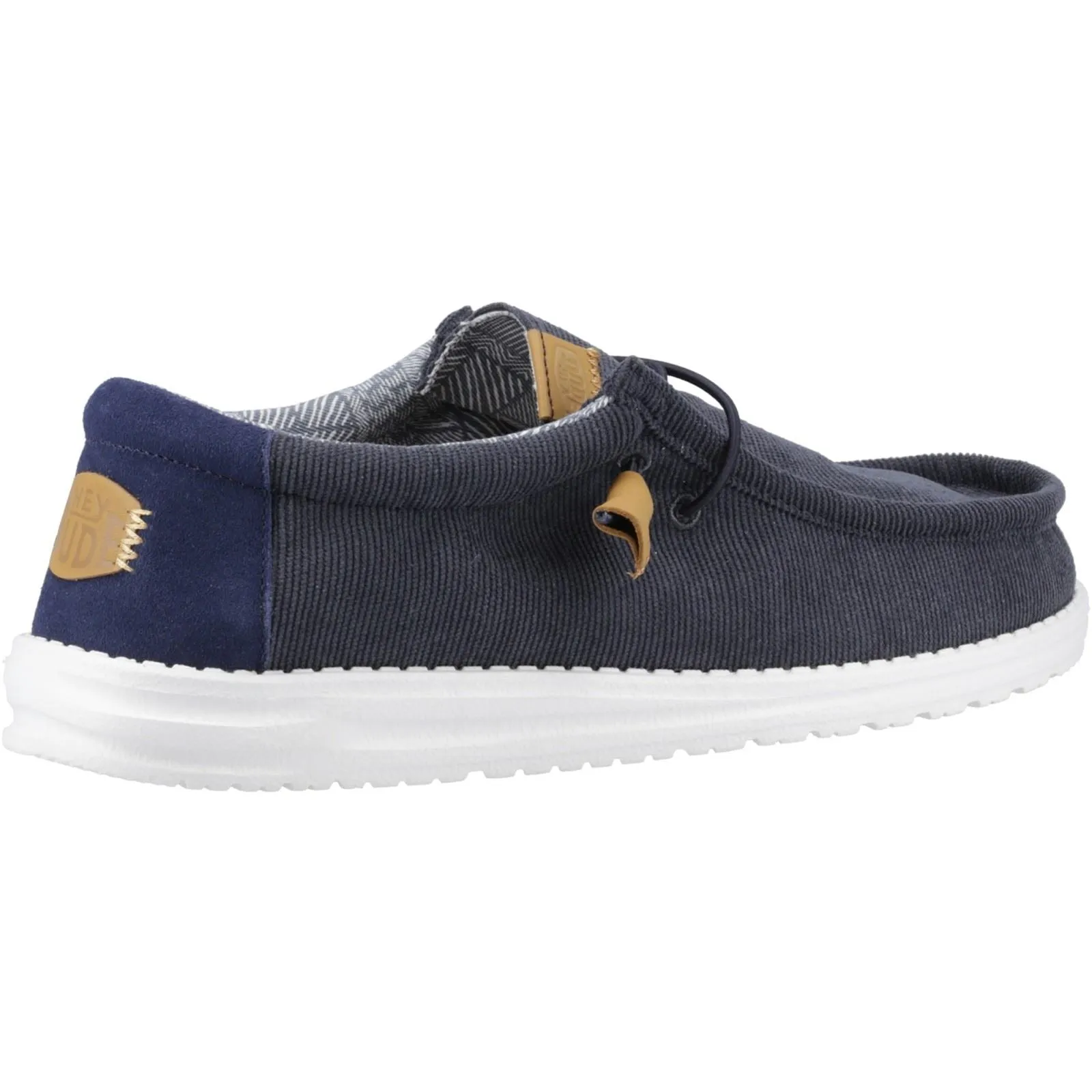 Men's Heydude 40163 Wally Corduroy Classic Slip On Shoes - Navy sold by Wide Fit Shoes product image thumbnail 4