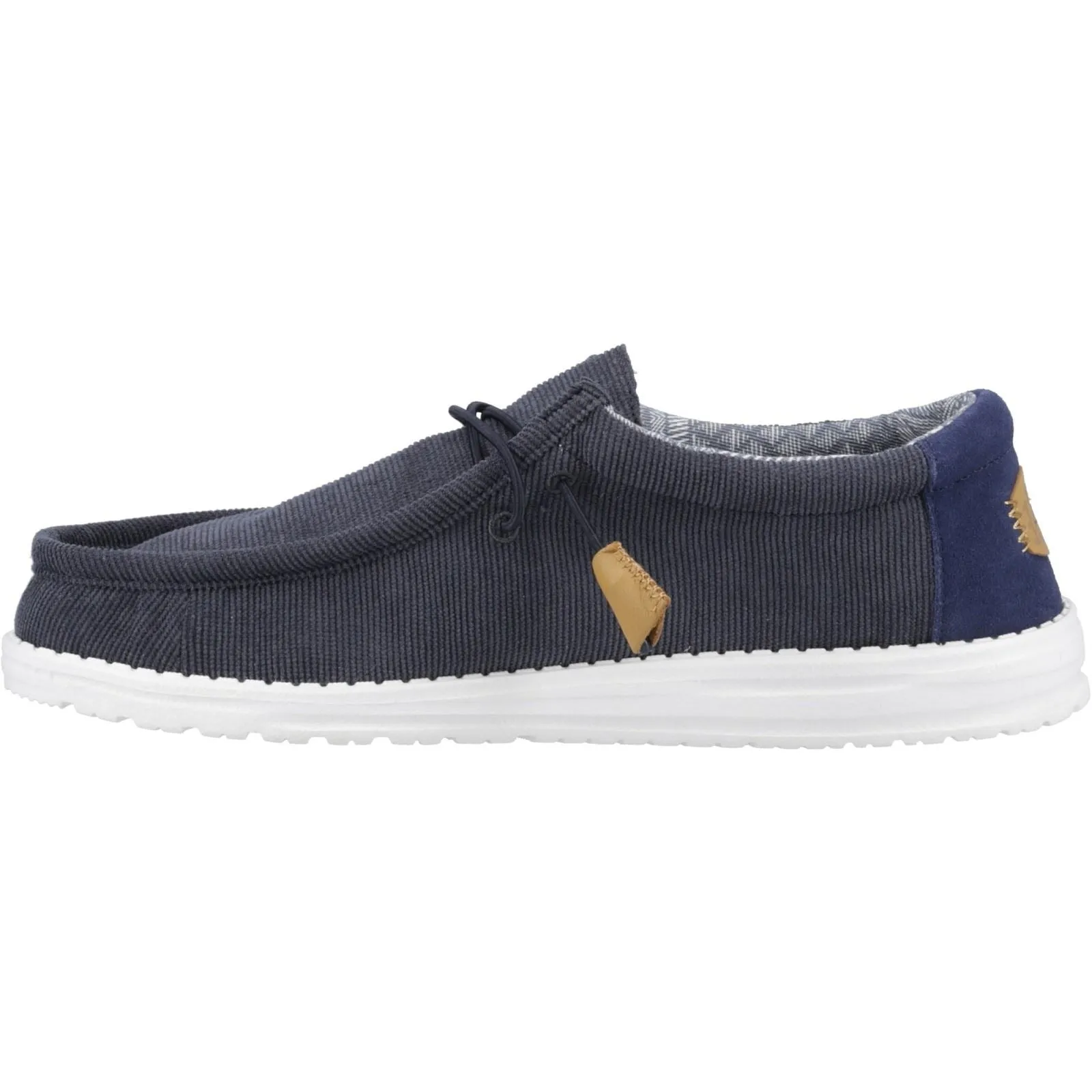 Men's Heydude 40163 Wally Corduroy Classic Slip On Shoes - Navy sold by Wide Fit Shoes product image thumbnail 5