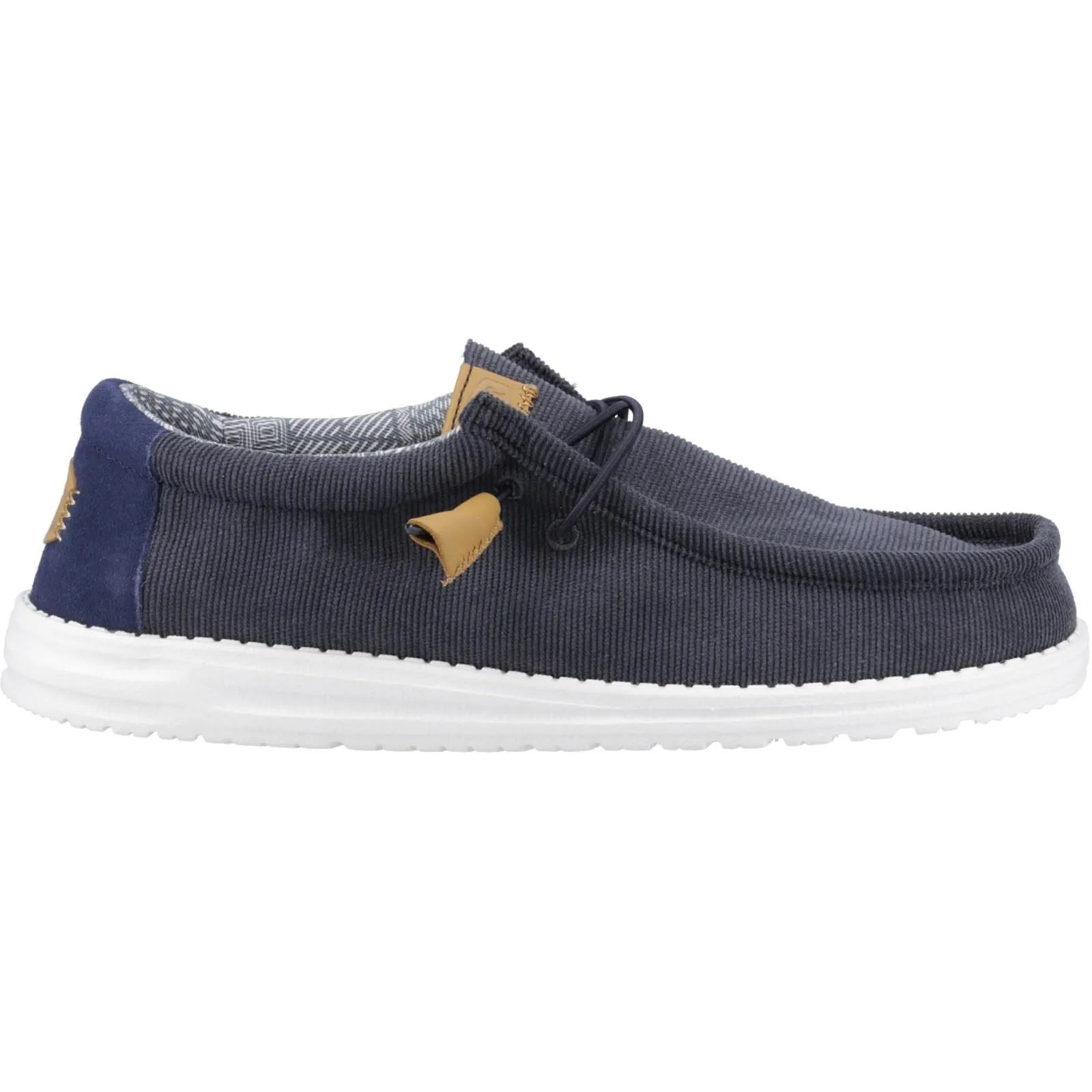 Men's Heydude 40163 Wally Corduroy Classic Slip On Shoes - Navy sold by Wide Fit Shoes product image thumbnail 2