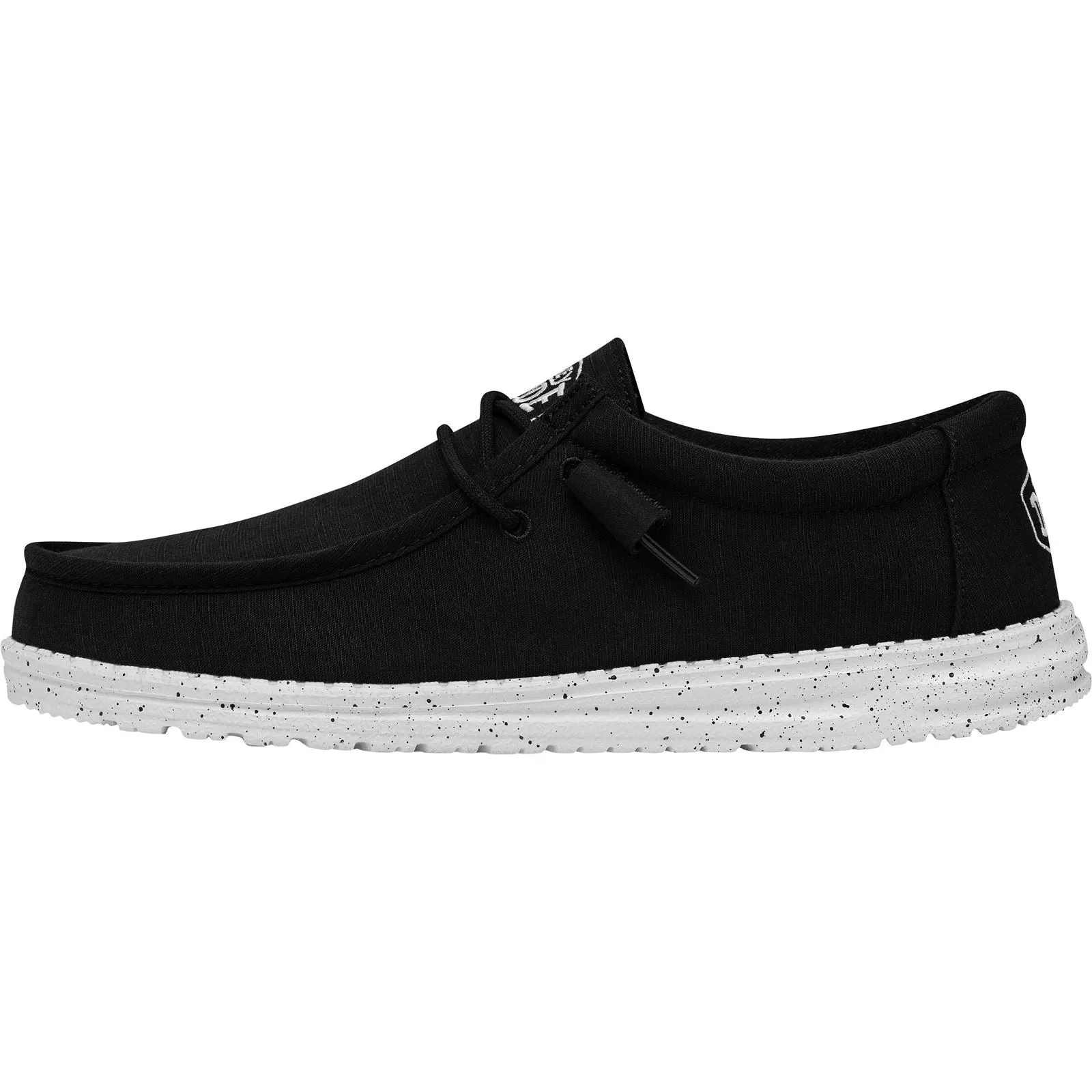 Men's Heydude 40009 Wally Slub Classic Slip On Shoes - Black sold by Wide Fit Shoes product image thumbnail 4