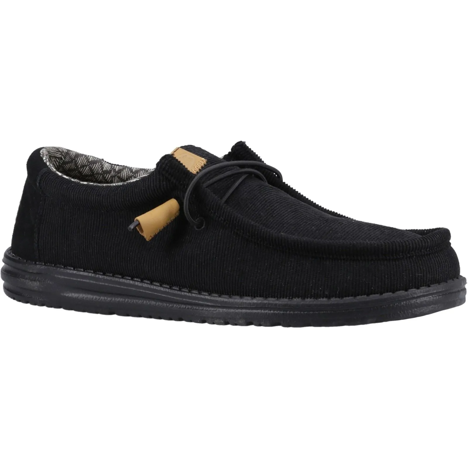 Men's Heydude 40163 Wally Corduroy Classic Slip On Shoes - Black sold by Wide Fit Shoes product image thumbnail 3