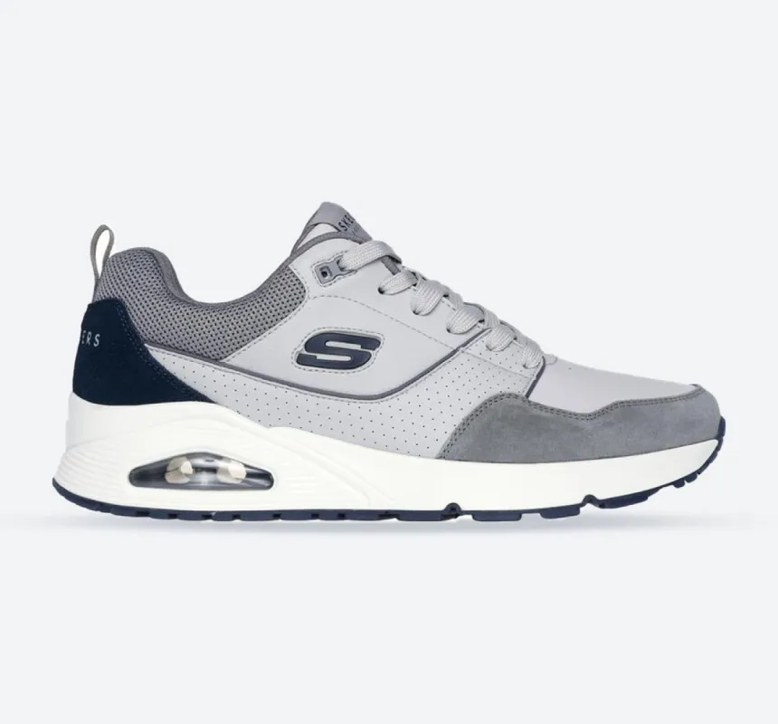 Men's Wide Fit Skechers 183020 Uno Retro One Trainers - Grey sold by Wide Fit Shoes