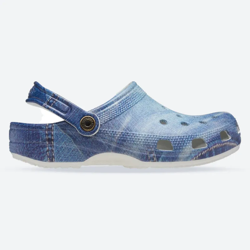 Unisex Crocs 210402 Classic Denim Clog Sandals sold by Wide Fit Shoes