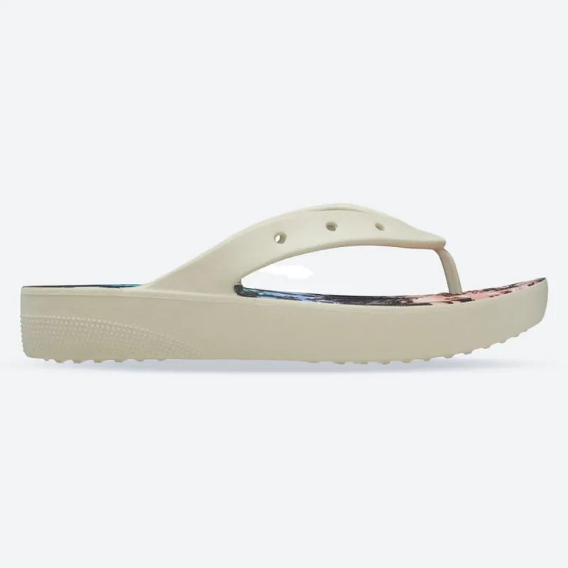 Women's Crocs 208770 Nostalgia Platform Flip Flop sold by Wide Fit Shoes