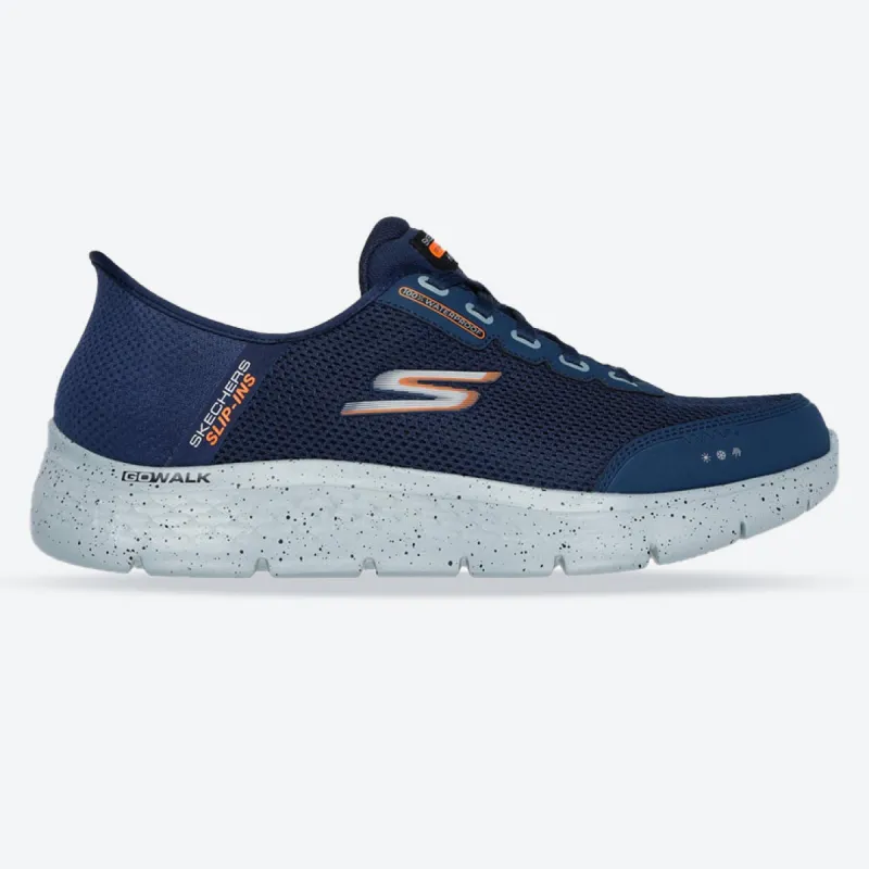 Men's Wide Fit Skechers 216330 Slip-ins Go Walk Flex 100% Waterproof Trainers - Navy sold by Wide Fit Shoes