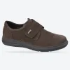 Men's Wide Fit Roamers M337 Touch Fastening Shoes - Brown Leather sold by Wide Fit Shoes