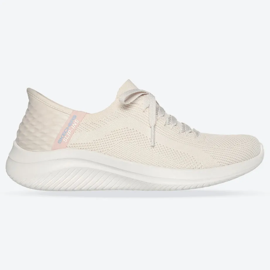 Women's Wide Fit Skechers 149710 Slip-ins Ultra Flex 3.0 Brilliant Trainers - Natural sold by Wide Fit Shoes