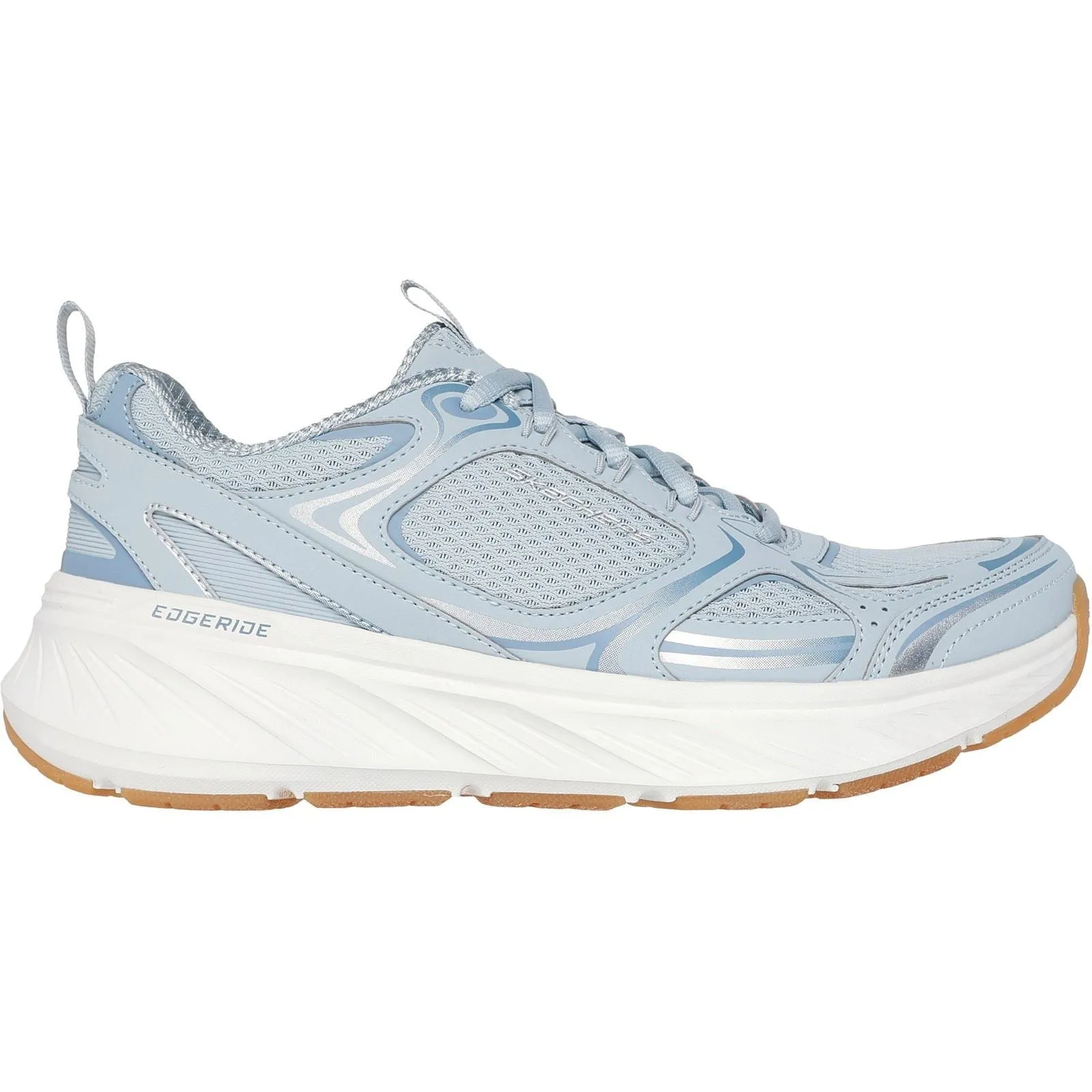 Women's Relaxed Fit Skechers 150475 Edgeride Silver Eclipse Trainers sold by Wide Fit Shoes