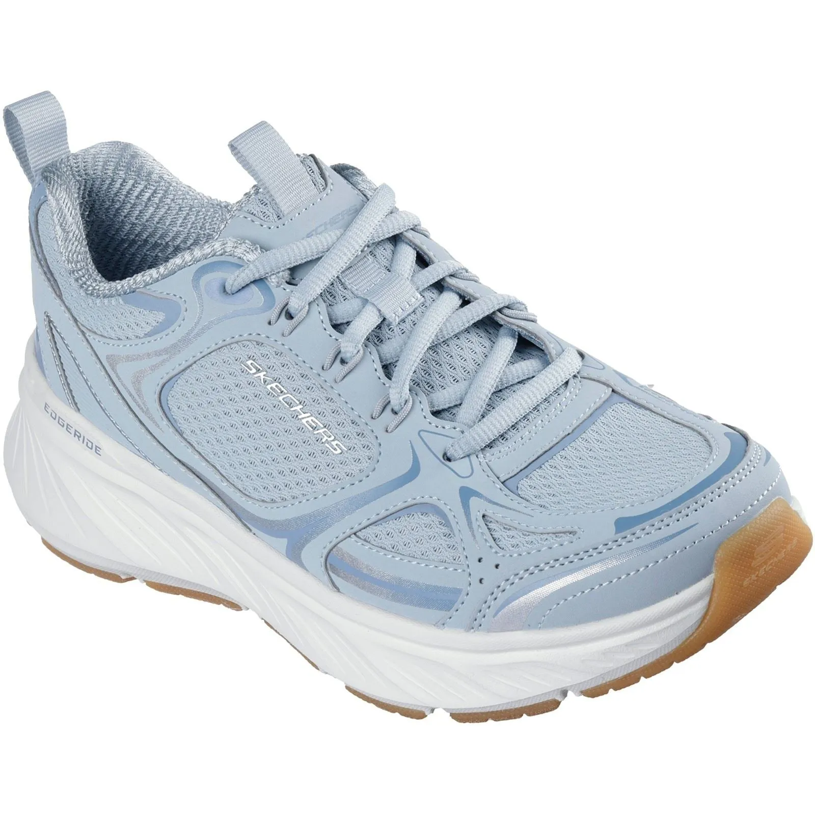 Women's Relaxed Fit Skechers 150475 Edgeride Silver Eclipse Trainers sold by Wide Fit Shoes product image thumbnail 2