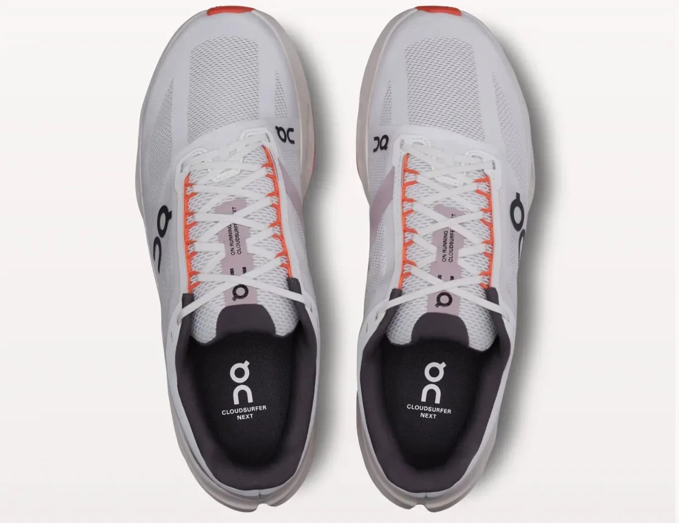 Women's Wide Fit On Cloudsurfer Next Wide Training Shoes - White/Flame sold by Wide Fit Shoes product image thumbnail 5