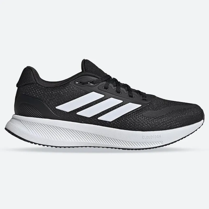 Men's Wide Fit Adidas Runfalcon 5 Walking/Running Trainers - Black/White sold by Wide Fit Shoes