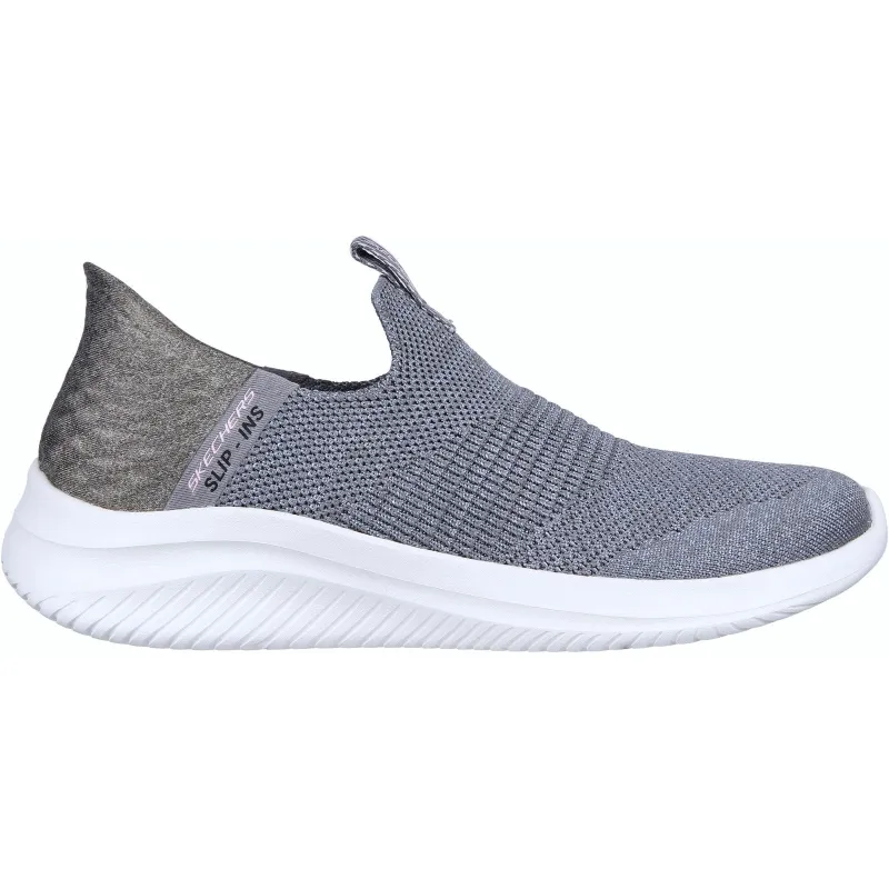 Women's Wide Fit Skechers 149708 Slip-ins Ultra Flex 3.0 Cozy Streak Trainers - Grey sold by Wide Fit Shoes