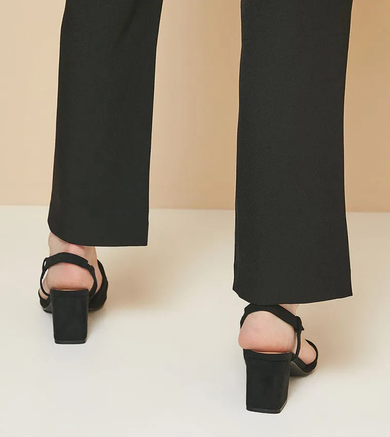 Women's Wide Fit Wallis Eve Asymmetric Strap Block Heel Pointed Court Shoes sold by Wide Fit Shoes product image thumbnail 4