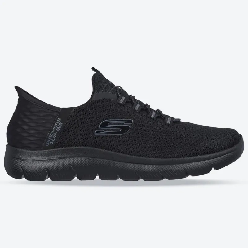 Men's Wide Fit Skechers Slip-ins 232457 High Range Summits Trainers - Black made by Skechers