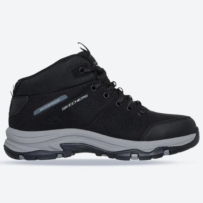 Women's Relaxed Fit Skechers 180005 Waterproof Trego Trail Destination Boots - Black/Charcoal made by Skechers