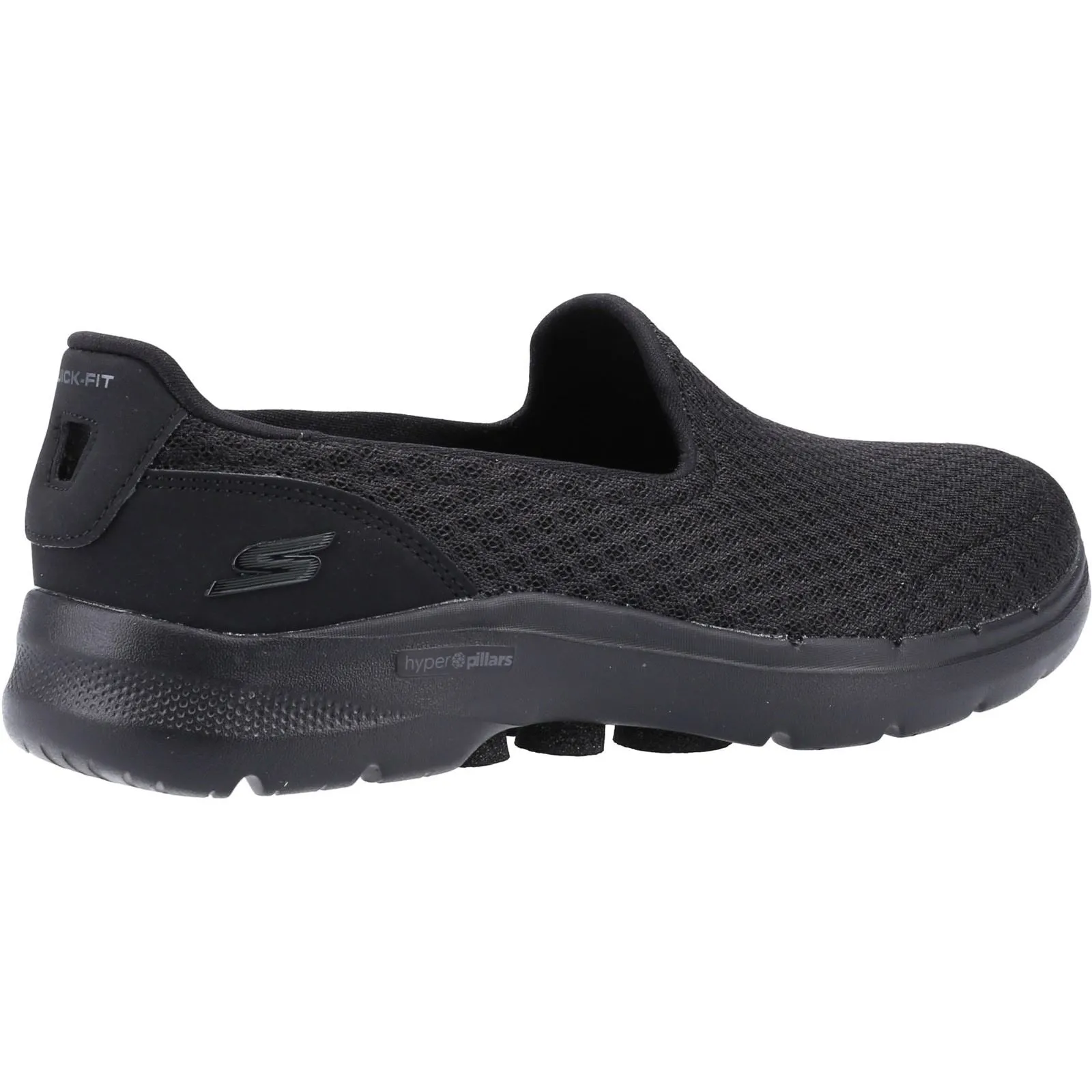 Women's Wide Fit Skechers 124508 Go Walk 6 Big Splash Trainers - Black/Black sold by Wide Fit Shoes product image thumbnail 4