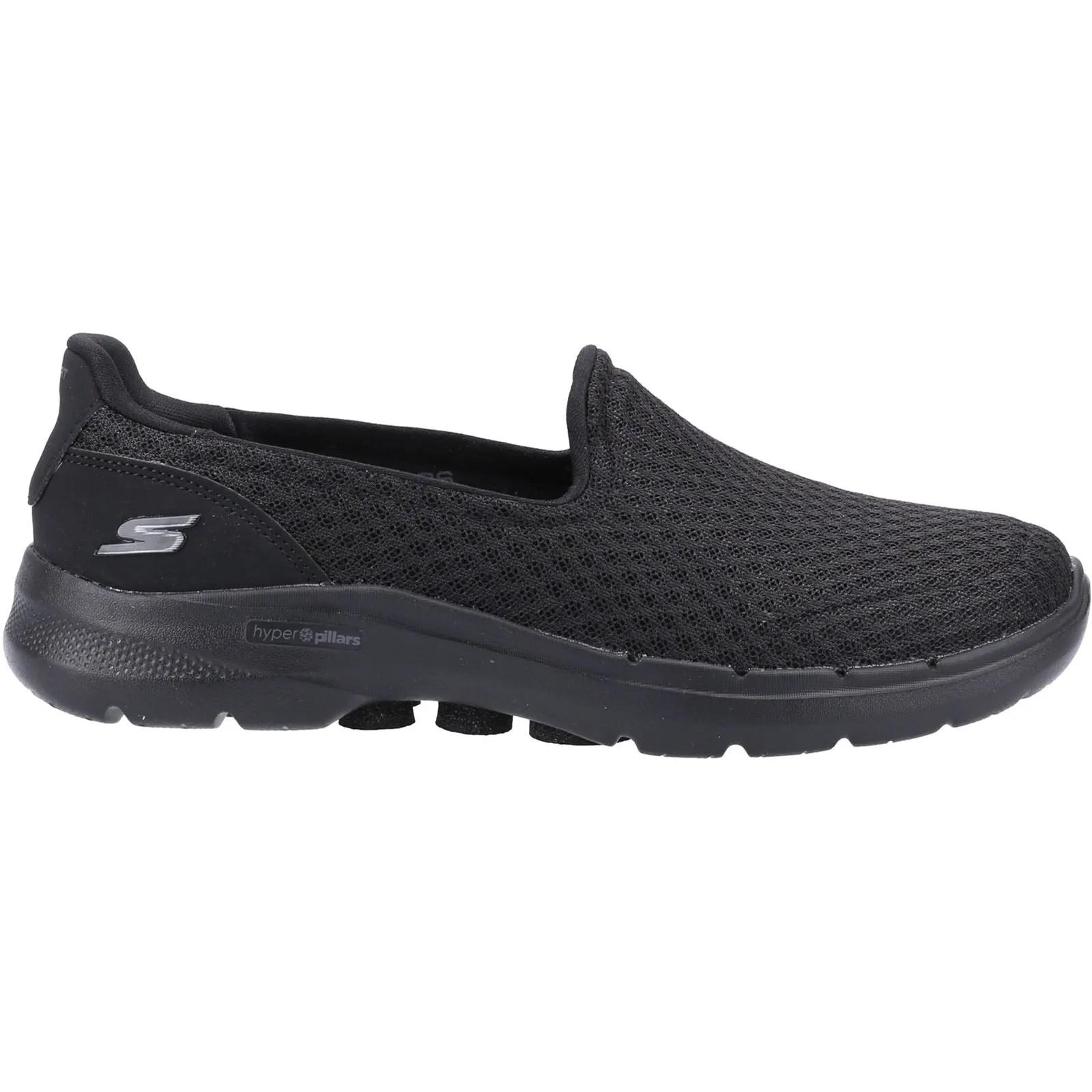 Women's Wide Fit Skechers 124508 Go Walk 6 Big Splash Trainers - Black/Black sold by Wide Fit Shoes product image thumbnail 2