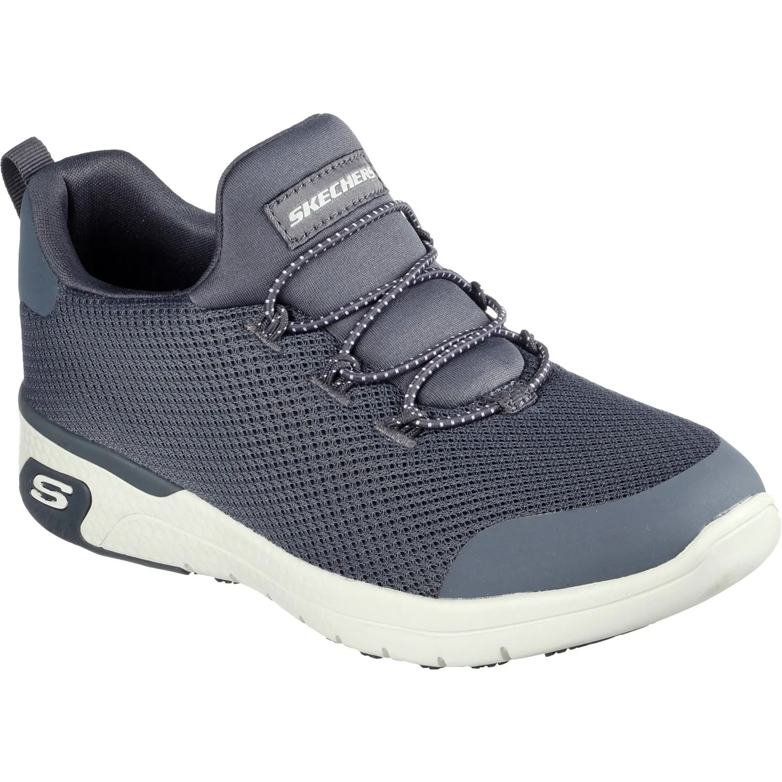 Women's Wide Fit Skechers 77281EC Marsing Waiola SR Safety Trainers - Charcoal sold by Wide Fit Shoes product image thumbnail 3