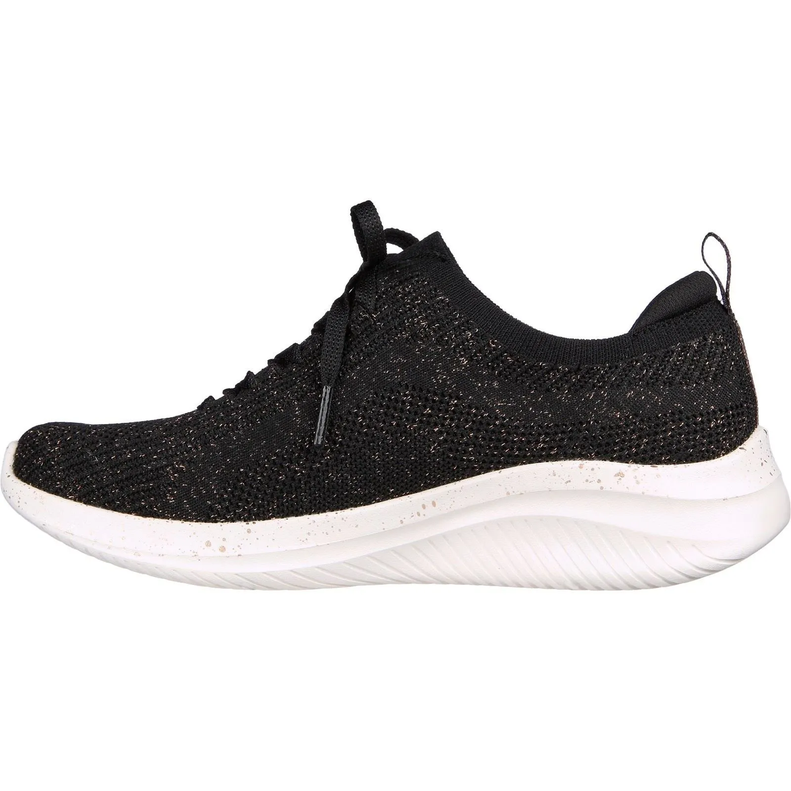 Women's Wide Fit Skechers 149865 Ultra Flex 3.0 Let's Dance Trainers - Black/Rose Gold sold by Wide Fit Shoes product image thumbnail 4