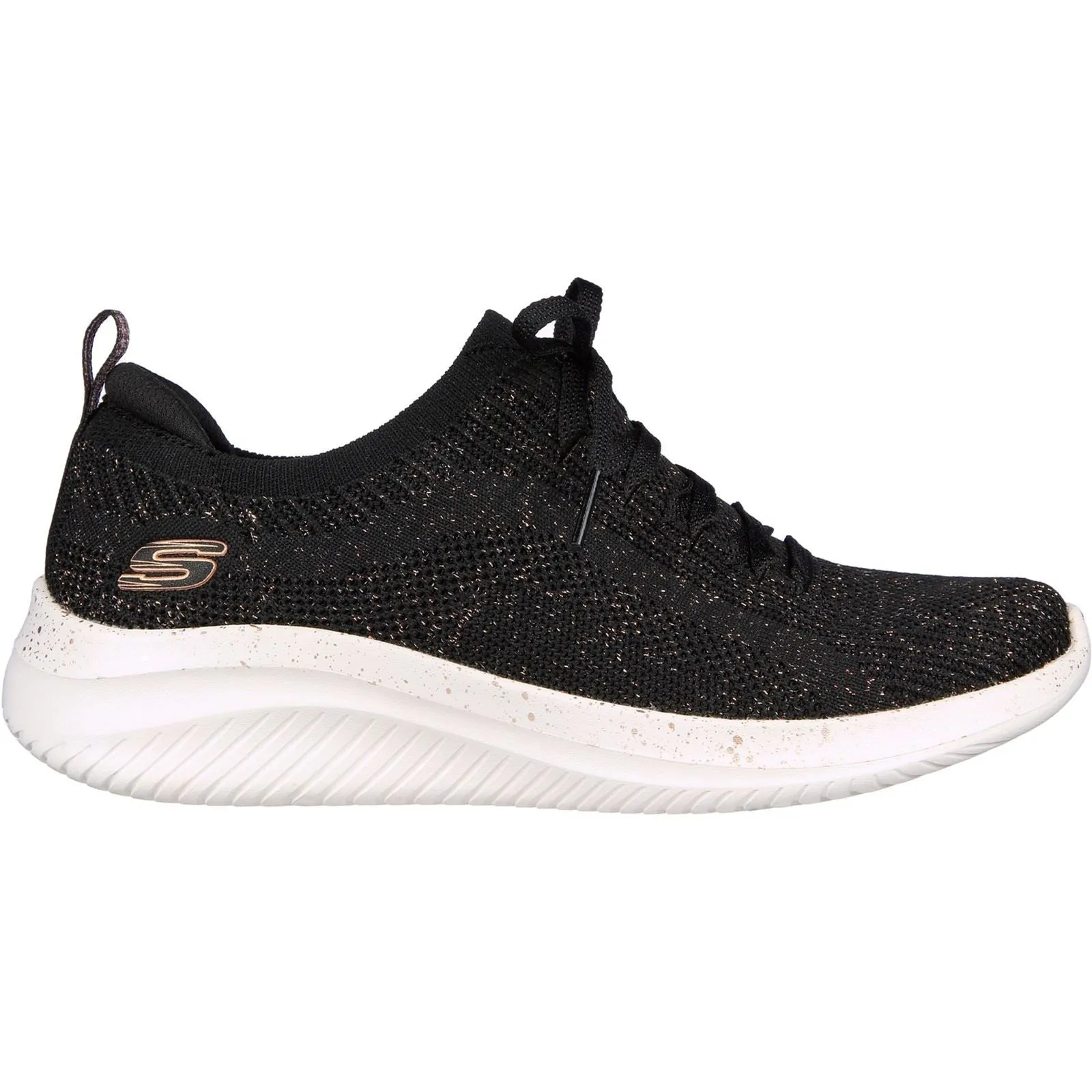 Women's Wide Fit Skechers 149865 Ultra Flex 3.0 Let's Dance Trainers - Black/Rose Gold sold by Wide Fit Shoes product image thumbnail 2