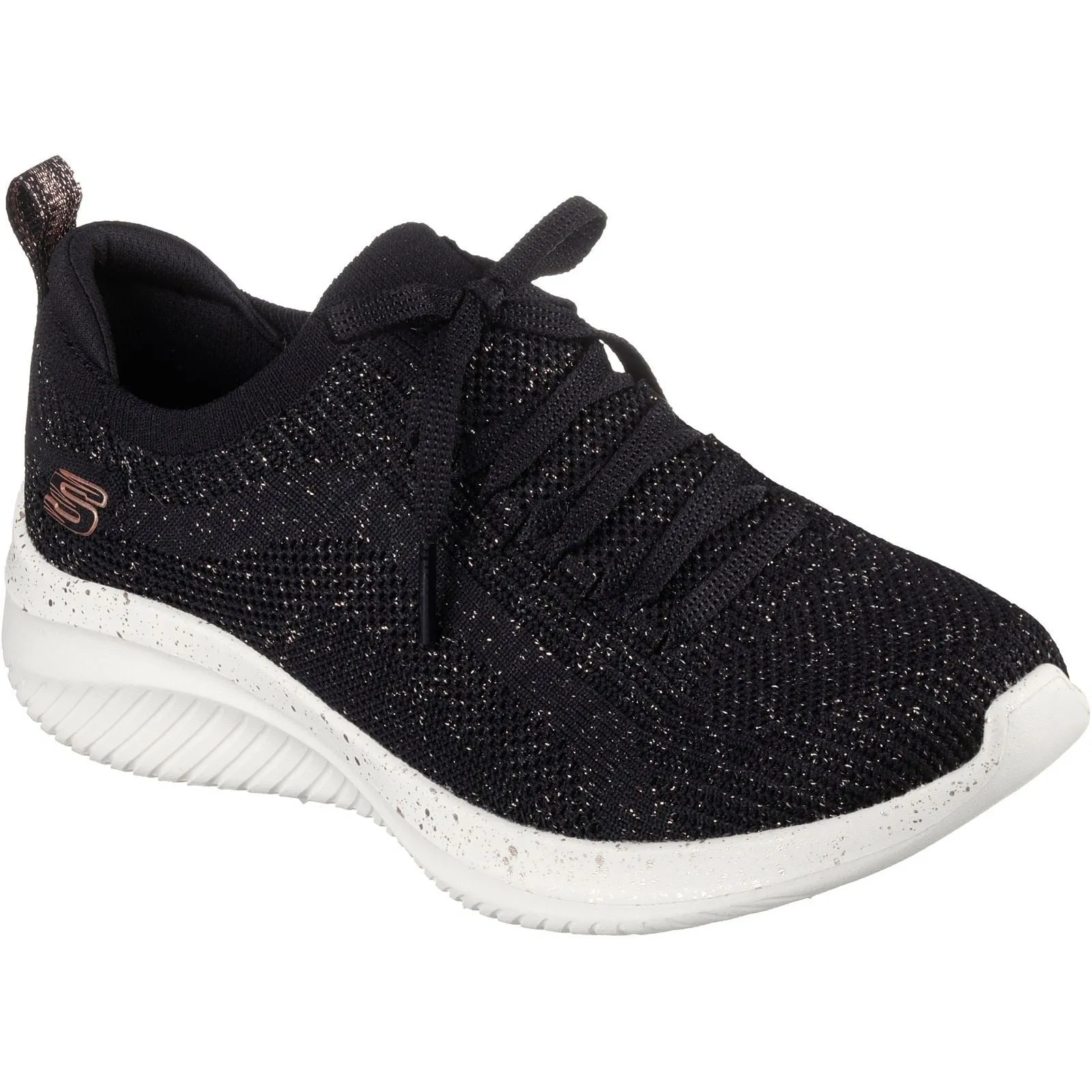 Women's Wide Fit Skechers 149865 Ultra Flex 3.0 Let's Dance Trainers - Black/Rose Gold sold by Wide Fit Shoes product image thumbnail 3