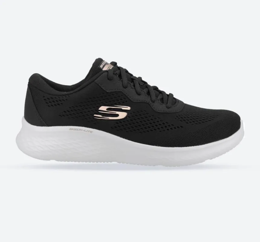 Women's Wide Fit Skechers 149991 Skech Lite Pro Perfect Time Trainers - Black/Rose Gold sold by Wide Fit Shoes