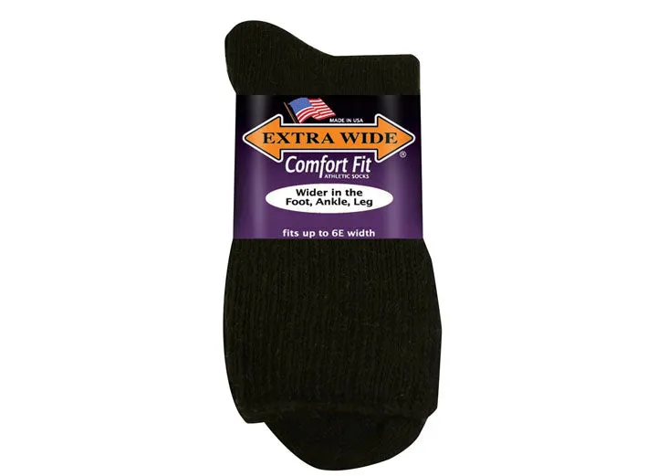 Mens Extra Wide 8600 Comfort Fit Athletic Quarter Top Socks sold by Wide Fit Shoes product image thumbnail 2