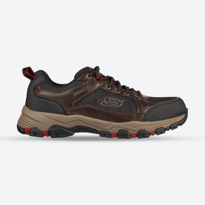 Men's Relaxed Fit Skechers Selmen Cormack - 204427 Hiking Trainers - Chocolate/Black sold by Wide Fit Shoes