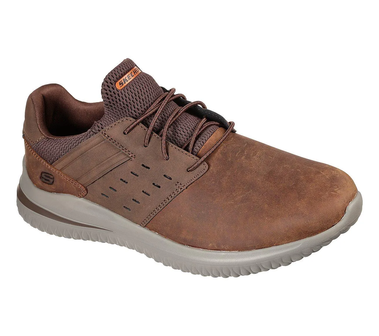 Mens Wide Fit Skechers Street Wear Delson 3.0 210308W Luxury Walking Trainers - Brown sold by Wide Fit Shoes product image thumbnail 3