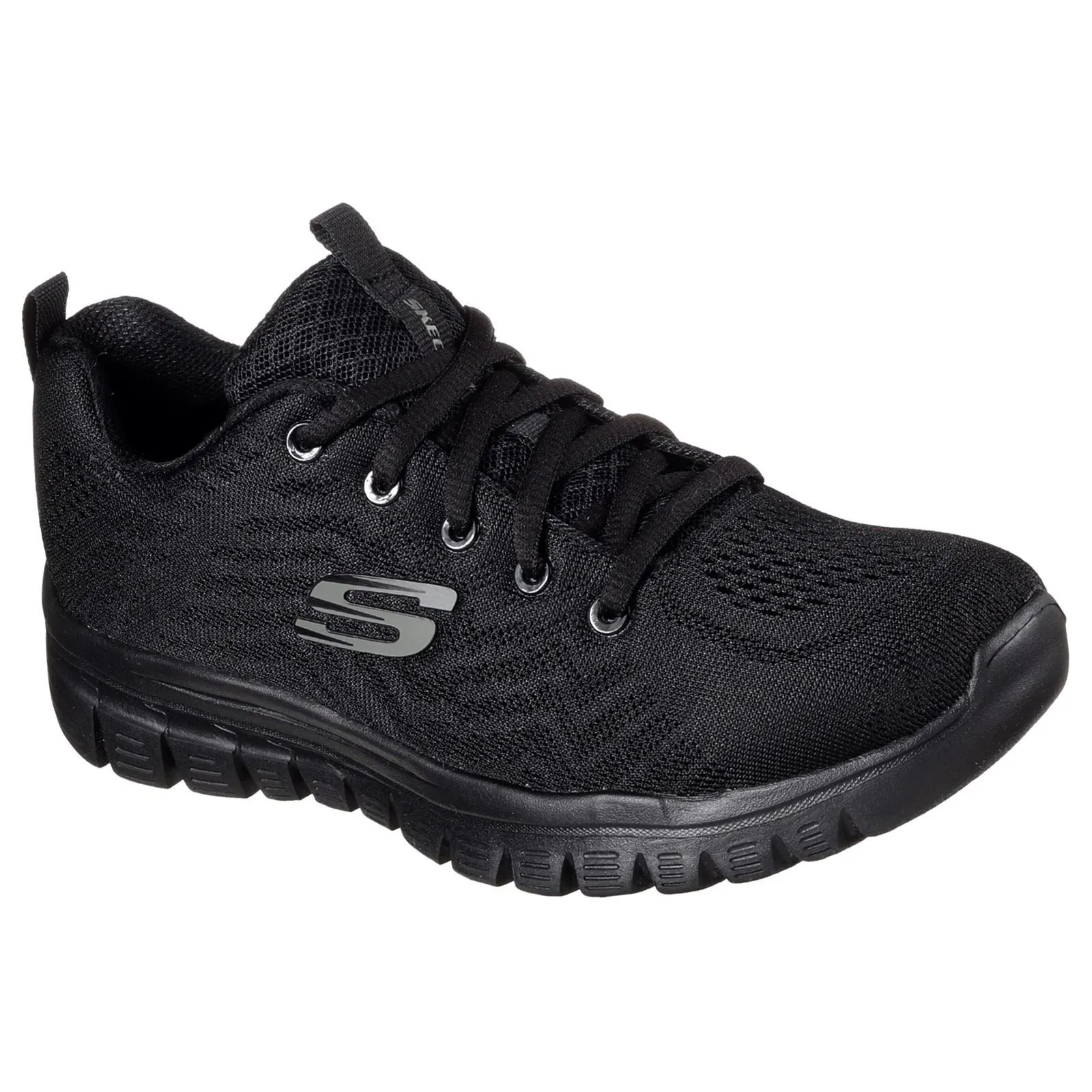 Women's Wide Fit Skechers 12615 Graceful Get Connected Sports Trainers - Black sold by Wide Fit Shoes product image thumbnail 3