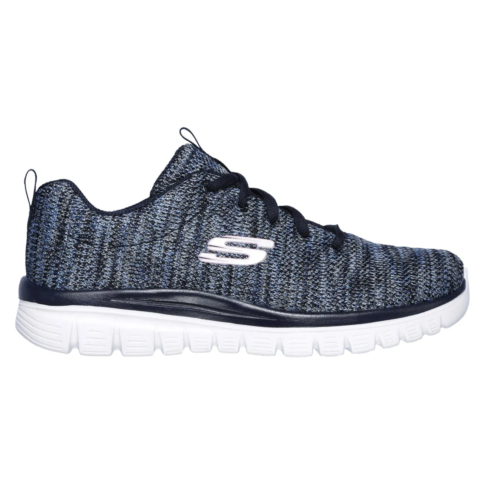 Women's Wide Fit Skechers 12615 Graceful Get Connected Sports Trainers - Navy/Blue sold by Wide Fit Shoes product image thumbnail 2