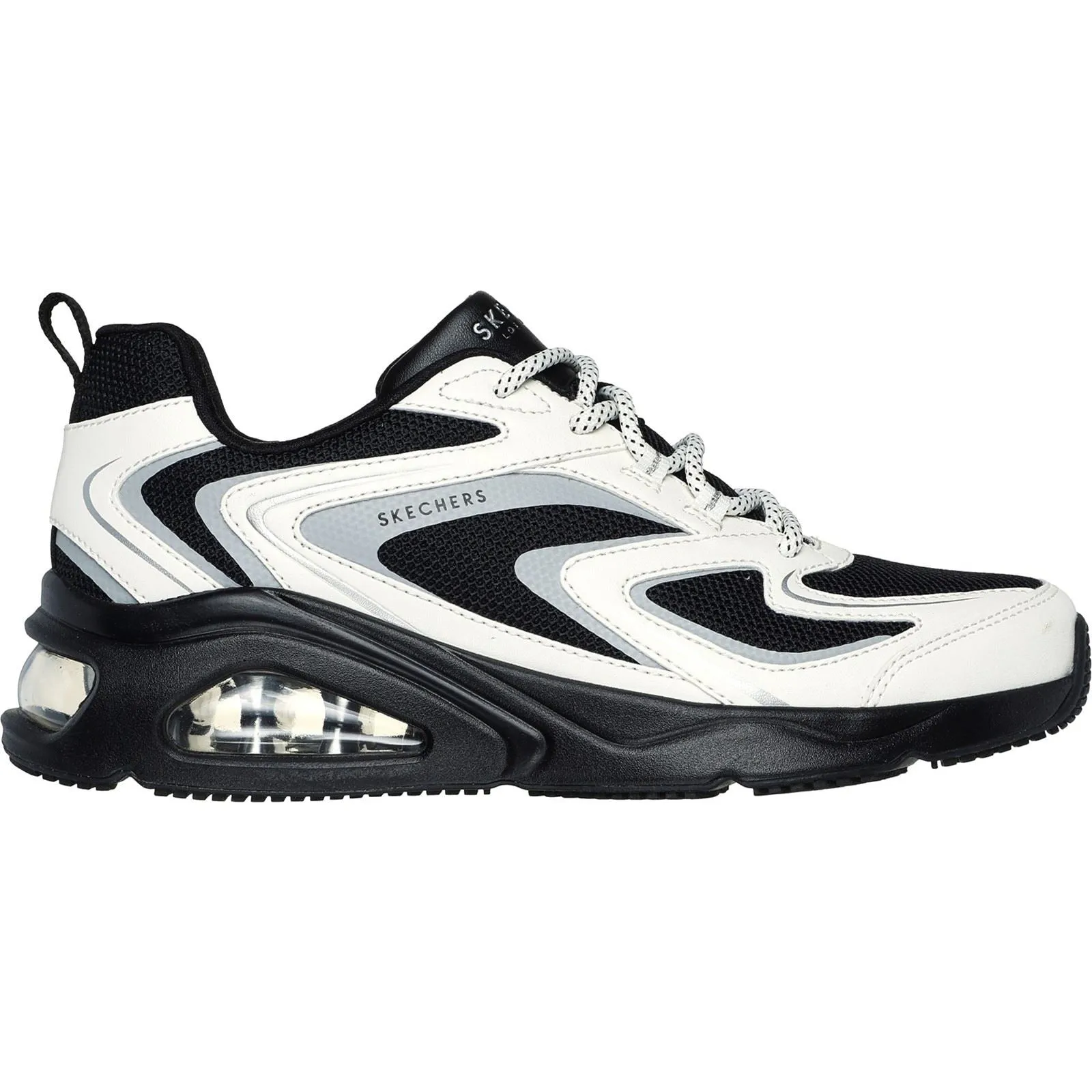 Women's Wide Fit Skechers 177424 Tres Air Uno Street Fl Air Trainers - Black/White sold by Wide Fit Shoes product image thumbnail 2