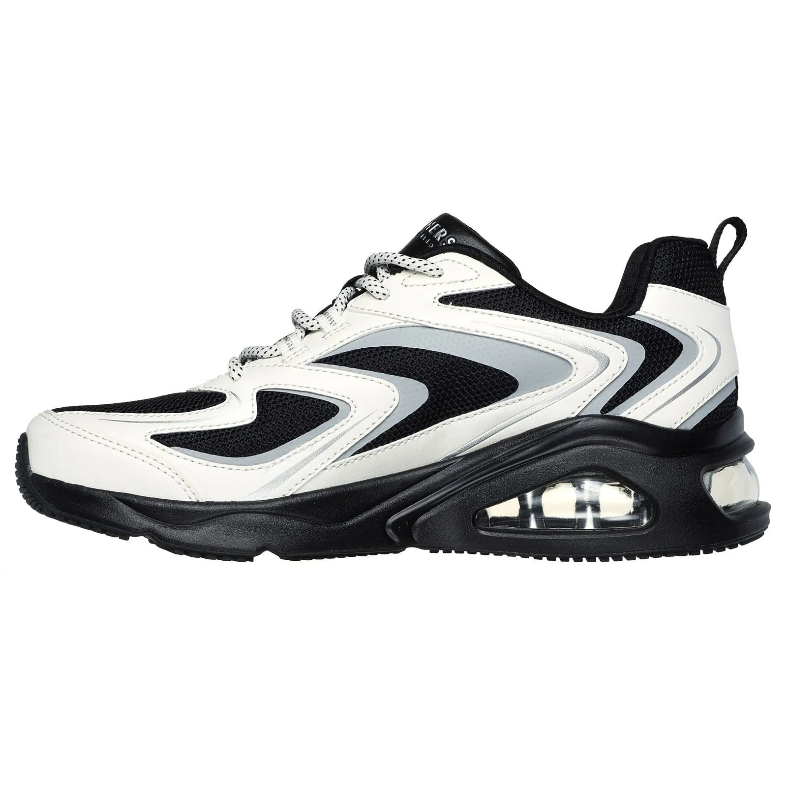 Women's Wide Fit Skechers 177424 Tres Air Uno Street Fl Air Trainers - Black/White sold by Wide Fit Shoes product image thumbnail 5