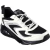 Women's Wide Fit Skechers 177424 Tres Air Uno Street Fl Air Trainers - Black/White sold by Wide Fit Shoes