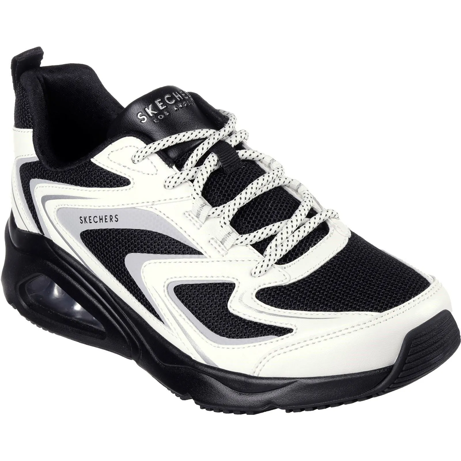 Women's Wide Fit Skechers 177424 Tres Air Uno Street Fl Air Trainers - Black/White sold by Wide Fit Shoes product image thumbnail 3
