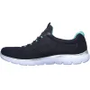Women's Wide Fit Skechers 12980 Summits Slip On Sports Trainers - Charcoal/Green sold by Wide Fit Shoes