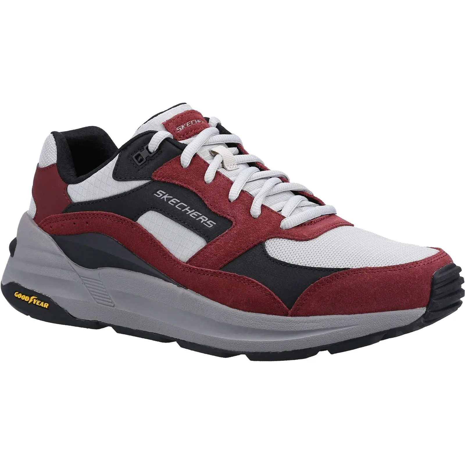Men's Wide Fit Skechers 237200 Global Jogger Trainers - Burgundy sold by Wide Fit Shoes product image thumbnail 3