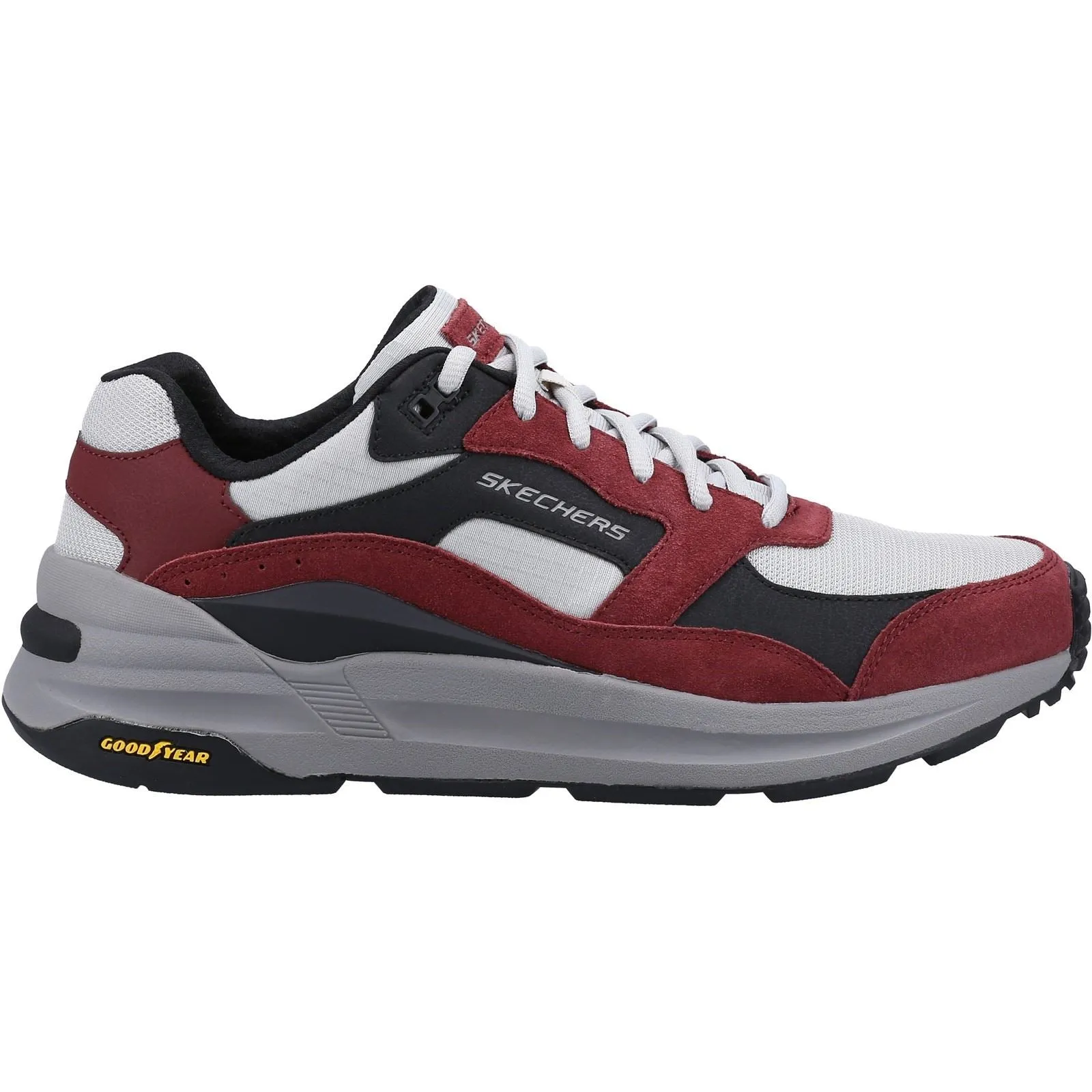Men's Wide Fit Skechers 237200 Global Jogger Trainers - Burgundy sold by Wide Fit Shoes product image thumbnail 2