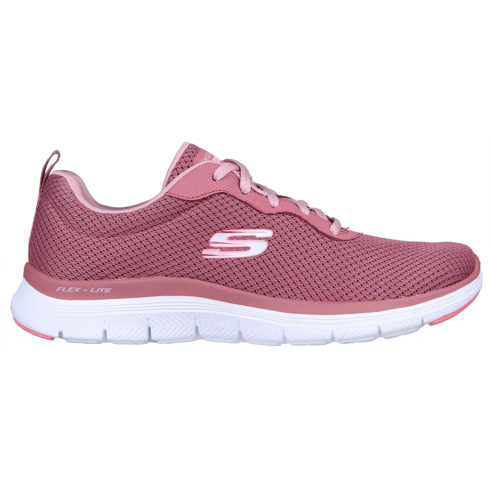 Women's Wide Fit Skechers 149303 Flex Appeal 4.0 Brilliant View Trainers - Mauve sold by Wide Fit Shoes product image thumbnail 2